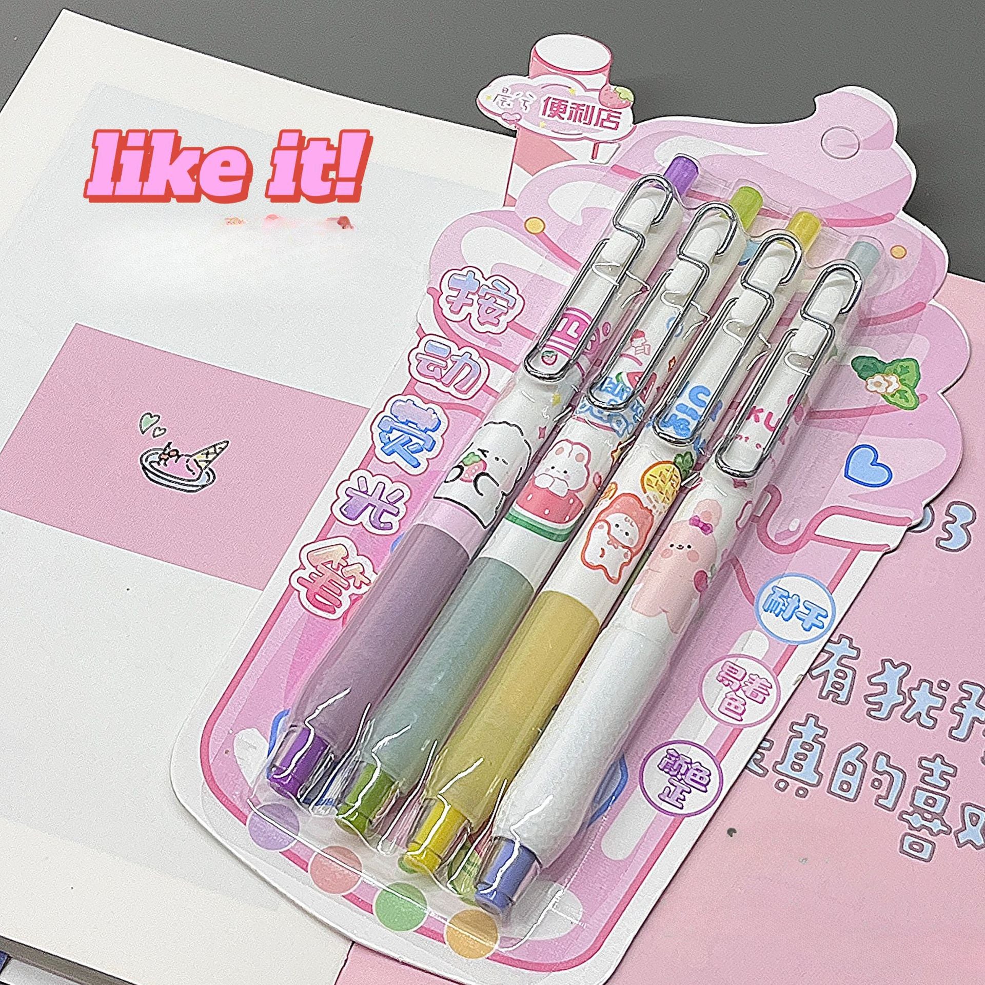 Wholesale Plastic Press Fluorescent Pens